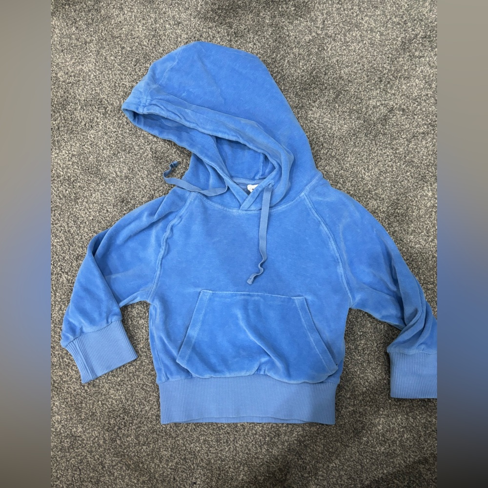 Morley Blue Velour Sweatshirt